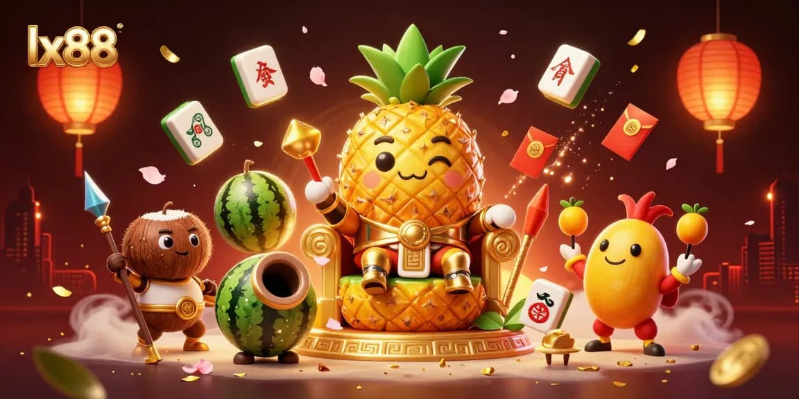 Experience the excitement of lx88 with a vibrant casino scene featuring animated characters and thrilling game elements.