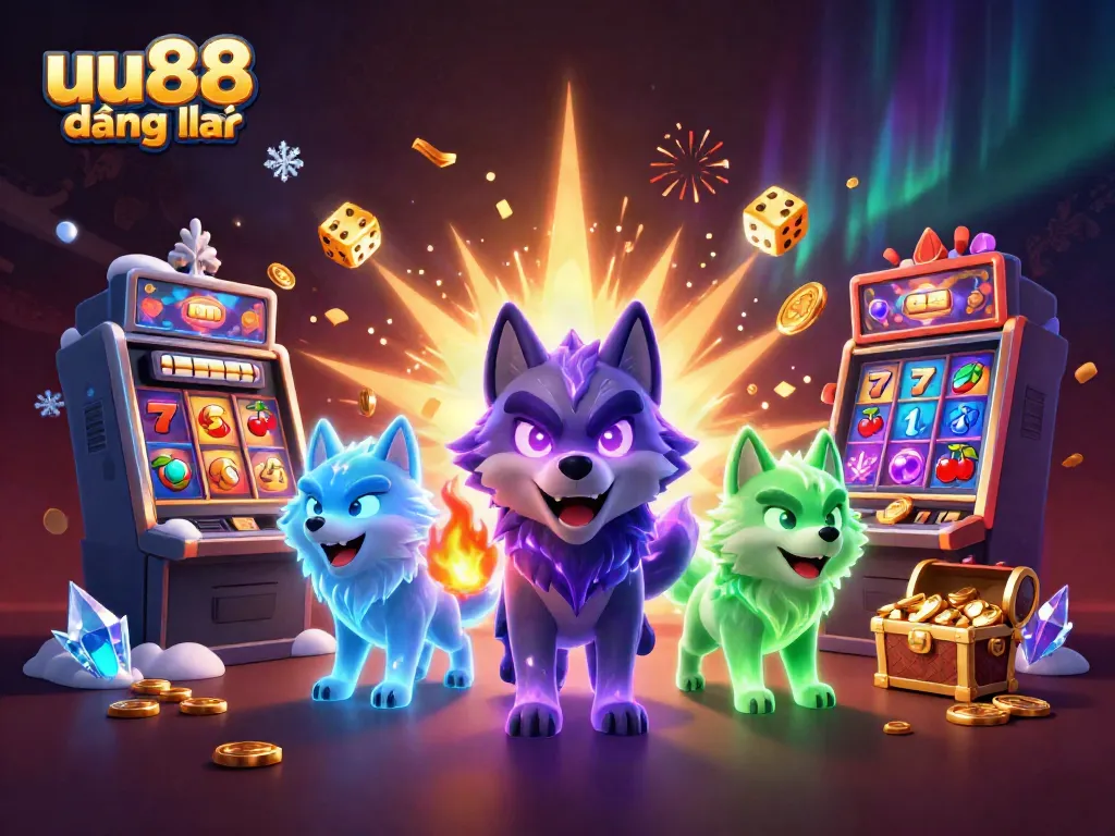 Experience thrilling gameplay with uu88 đăng nhập as the slot machine bursts coins and vibrant colors fill the scene.