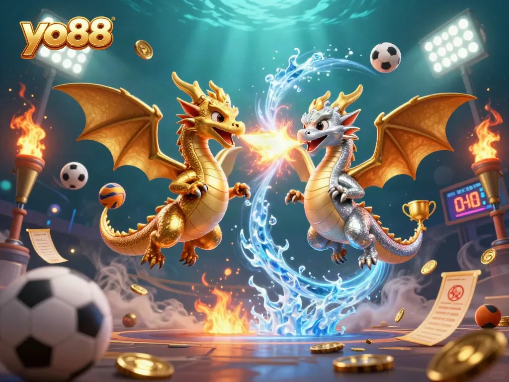 Experience thrilling bets at yo88 with dynamic dragons and vibrant sports elements.