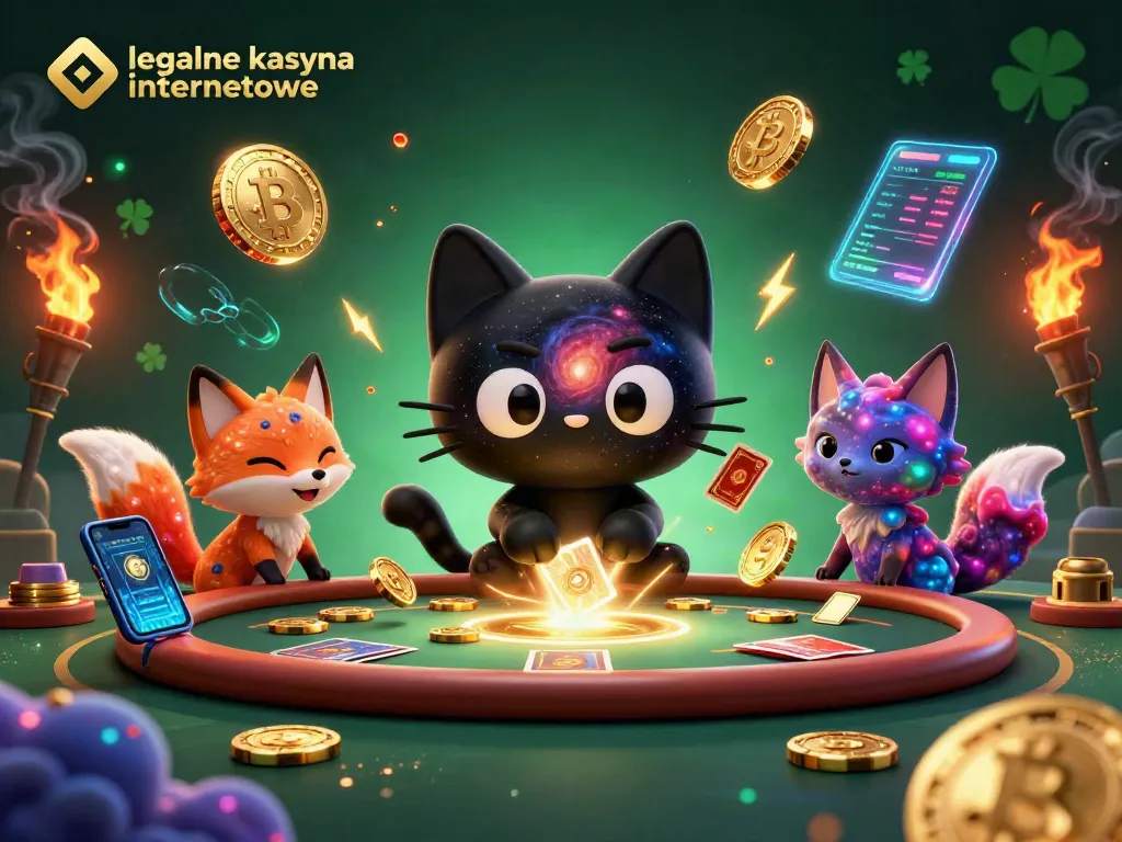 Engage with legalne kasyna internetowe through a vibrant 3D illustration showcasing a cosmic casino adventure.