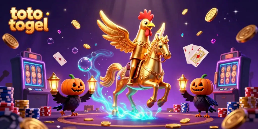 Memenangkan toto togel dengan simbol keberuntungan dalam suasana kasino yang kaya warna