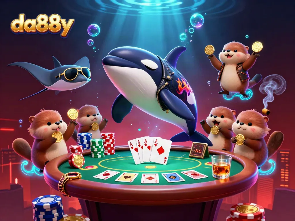 Experience thrilling wins at da88y with vibrant characters and gambling excitement in the underwater casino adventure.