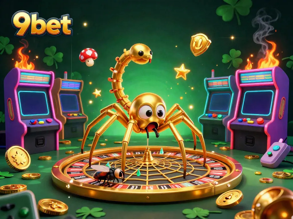 Experience thrilling bets with 9bet as a fly nervously engages on a roulette wheelWEB illustration
