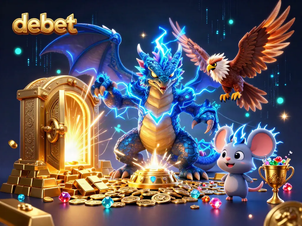 Engage with debet's thrilling online casino experience featuring vibrant characters and rich game elements.