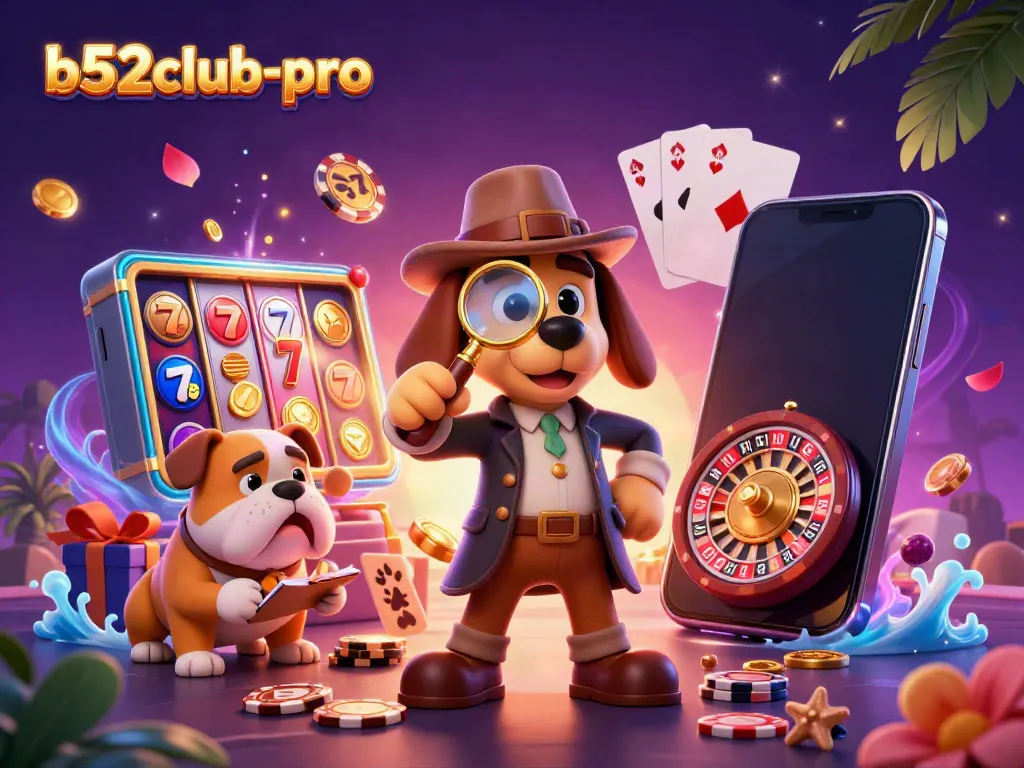 Spin colorful slot games and discover chances with b52club-pro's treasure theme illustration