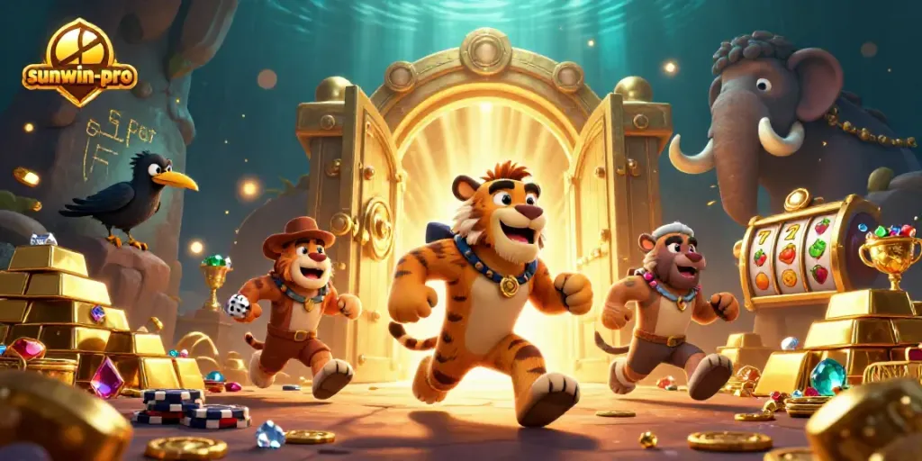 Engage with sunwin-pro's lively casino scene featuring 3D characters and vibrant gaming elements.