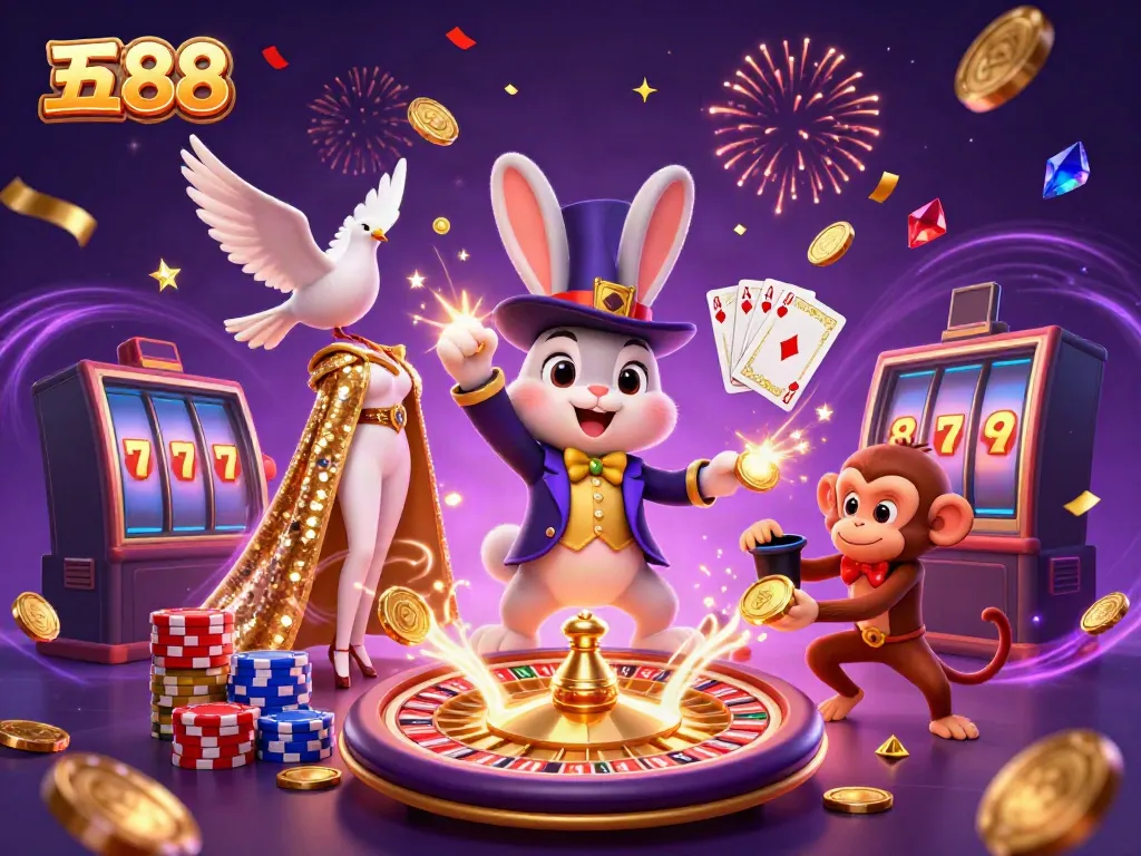 Experience thrilling action at five 88 with magical characters, casino games, and dynamic visuals.