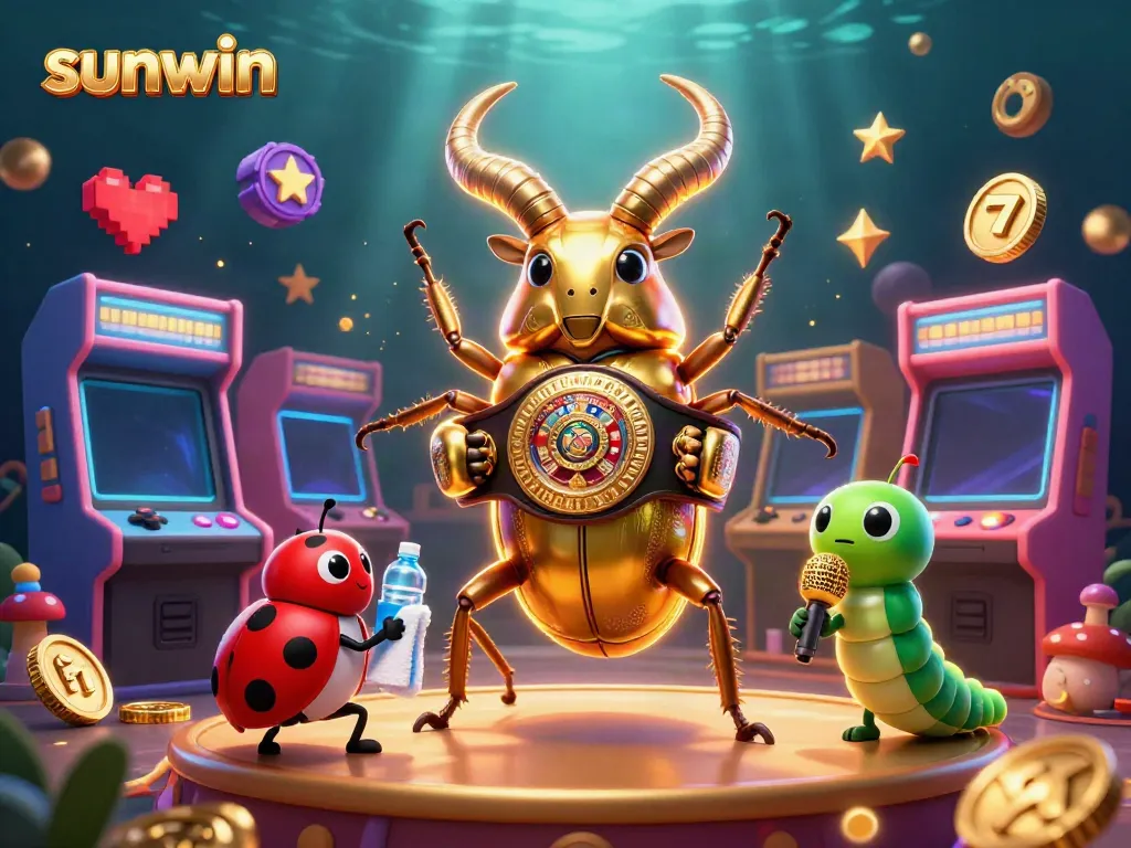 Experience thrilling gameplay with sunwin's colorful casino elements featuring animated characters and arcade machines.
