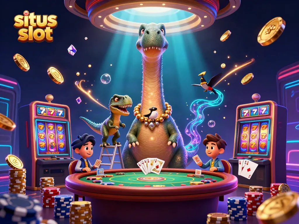 Join the action at situs slot with vibrant 3D characters and dynamic casino elements for fun gaming adventure.