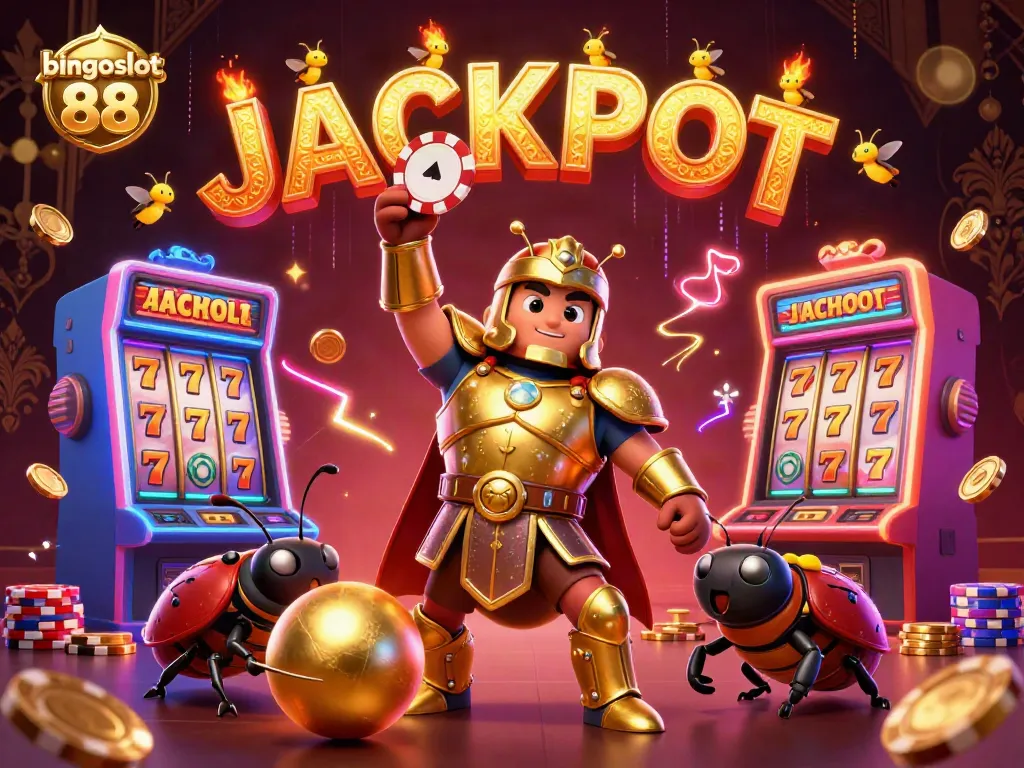 Menangkan jackpot di bingoslot 88 dengan ilustrasi kasino yang penuh warna dan detail!