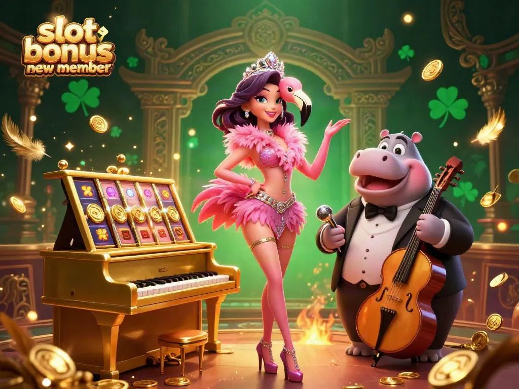 Gamble and win with slot bonus new member offering dynamic features in a vibrant casino scene.