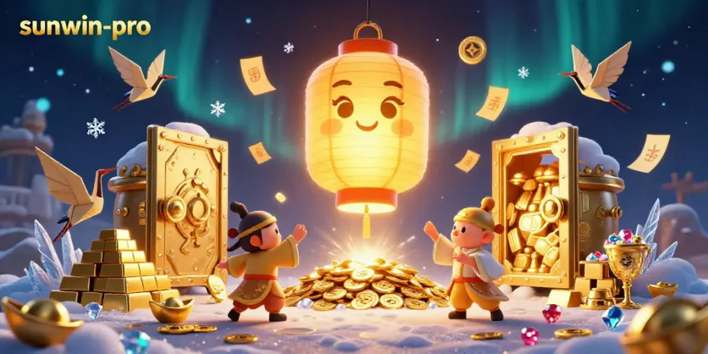 Engage with the dazzling sunwin-pro casino illustration showcasing vibrant gaming elements and lucky symbols.