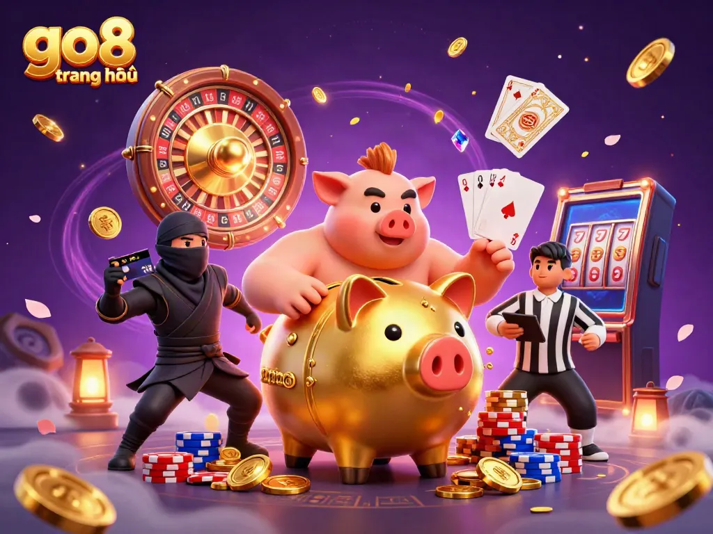 Experience exciting gameplay at go8 trang chủ with dynamic characters and vibrant casino elements.