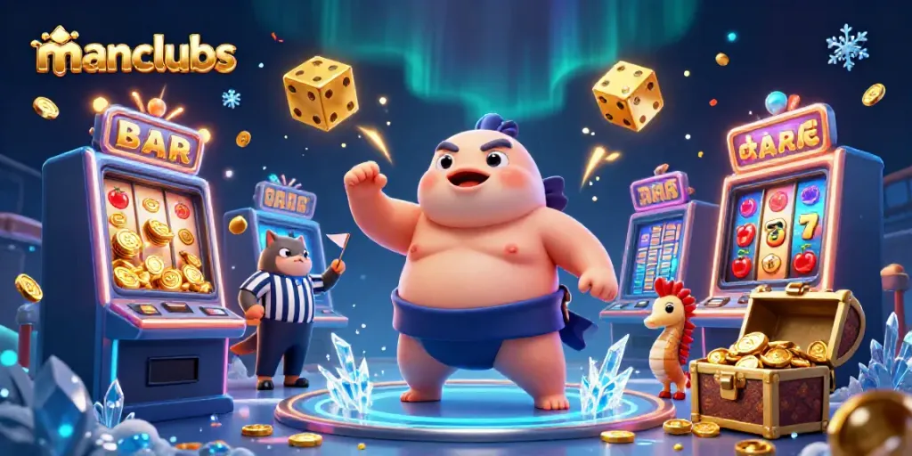 Enjoy thrilling wins at manclubs with a lively underwater casino scene, featuring a fugu summoning jackpots!
