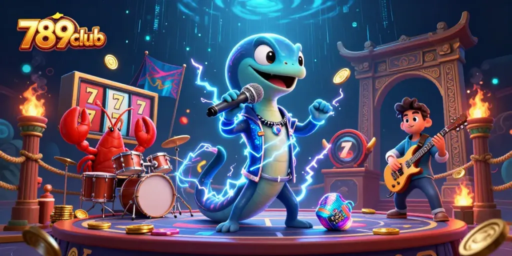 Experience thrilling gameplay at 789club with an electric eel DJ in an underwater casino