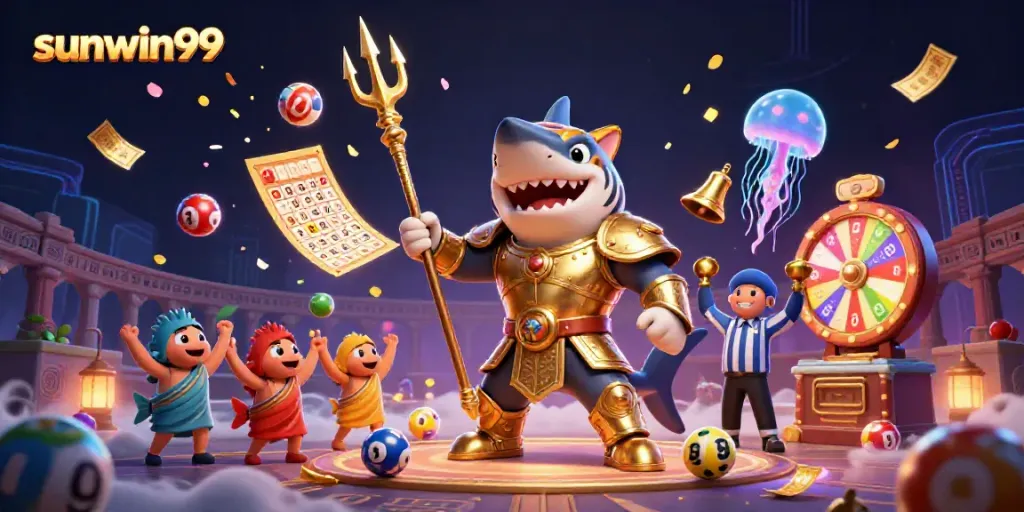 Engage with sunwin99 in an exciting underwater casino where a tiger shark triumphs.