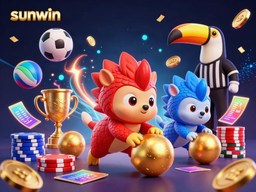 Experience excitement with sunwin through rival pangolins in a vibrant casino scene.