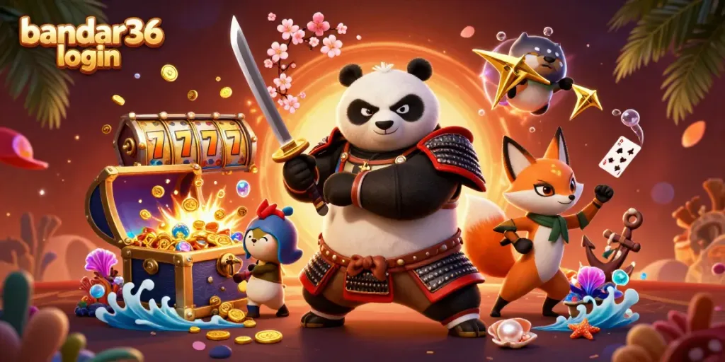 Permainan slot sambil menikmati bandar36 login dengan karakter kartun 3D yang menarik.